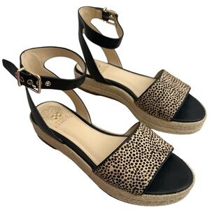 ✨SOLD✨Vince Camuto Natural Spotted Haircalf Platform Sandal